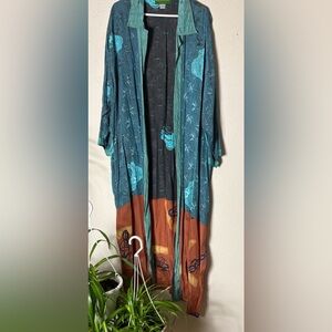 Kusnadi Batik Patchwork Kimono Art To Wear Artsy Artistic Wearable Art-one size
